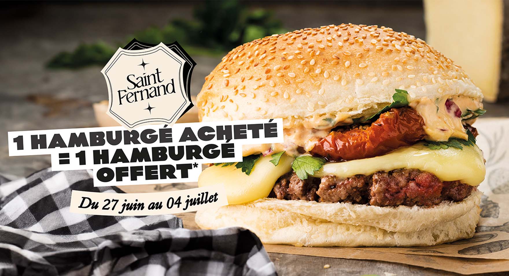 1 Hamburgé acheté = 1 Hamburgé offert* !